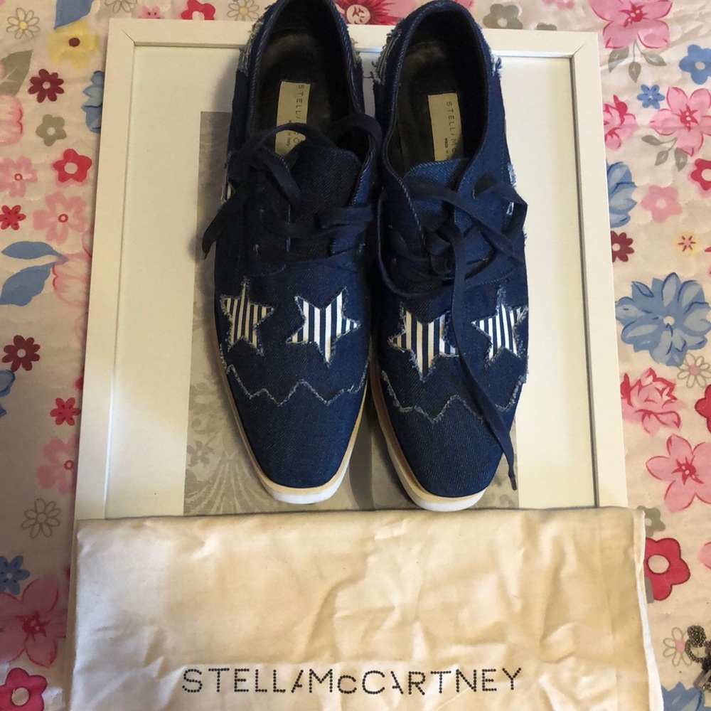 Jeans material platform shoes